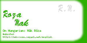 roza mak business card